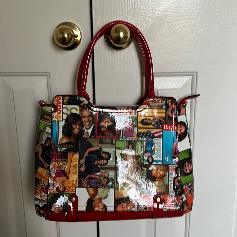 Michelle Obama Collage Cover Handbag